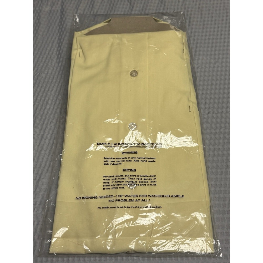 Vintage David Harrison Yellow Spread Collar Button Down Shirt Men's 15 1/2 NWT - Picture 11 of 15